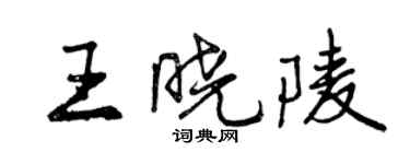 曾庆福王晓陵行书个性签名怎么写