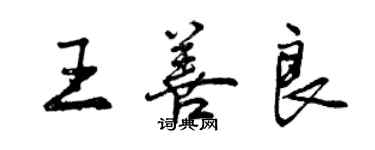 曾庆福王善良行书个性签名怎么写