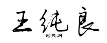曾庆福王纯良行书个性签名怎么写