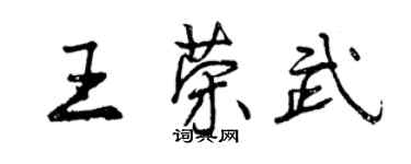 曾庆福王荣武行书个性签名怎么写