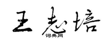 曾庆福王志培行书个性签名怎么写