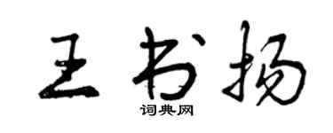 曾庆福王书扬行书个性签名怎么写