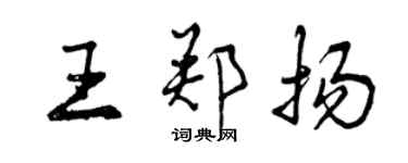 曾庆福王郑扬行书个性签名怎么写