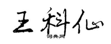 曾庆福王科仙行书个性签名怎么写