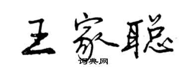 曾庆福王家聪行书个性签名怎么写