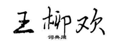 曾庆福王柳欢行书个性签名怎么写
