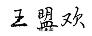 曾庆福王盟欢行书个性签名怎么写
