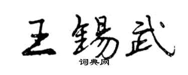 曾庆福王锡武行书个性签名怎么写