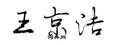曾庆福王京洁行书个性签名怎么写