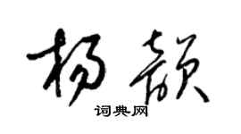 梁锦英杨韵草书个性签名怎么写
