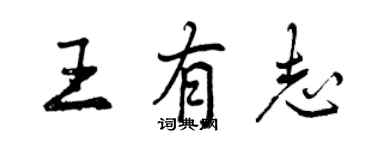 曾庆福王有志行书个性签名怎么写