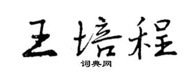曾庆福王培程行书个性签名怎么写