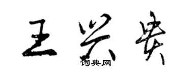 曾庆福王兴贵行书个性签名怎么写
