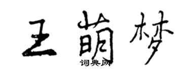 曾庆福王萌梦行书个性签名怎么写