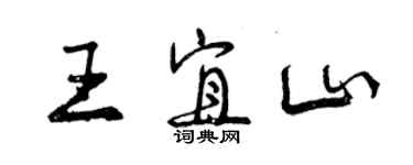 曾庆福王宜山行书个性签名怎么写
