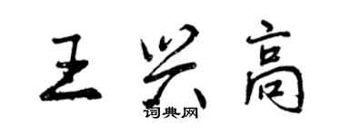 曾庆福王兴高行书个性签名怎么写