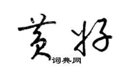 梁锦英黄好草书个性签名怎么写