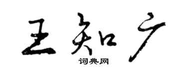 曾庆福王知广行书个性签名怎么写