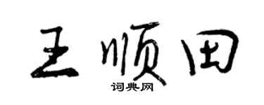 曾庆福王顺田行书个性签名怎么写