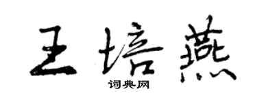 曾庆福王培燕行书个性签名怎么写