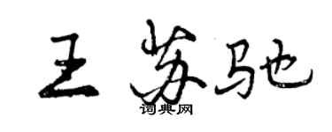 曾庆福王苏驰行书个性签名怎么写