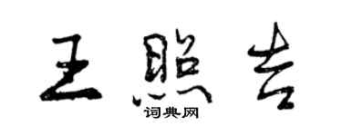曾庆福王照吉行书个性签名怎么写