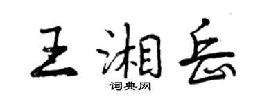 曾庆福王湘岳行书个性签名怎么写