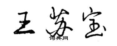 曾庆福王苏宝行书个性签名怎么写