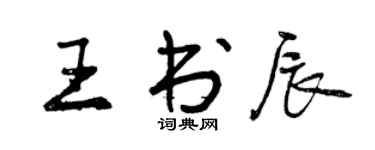 曾庆福王书辰行书个性签名怎么写