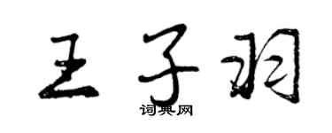 曾庆福王子羽行书个性签名怎么写