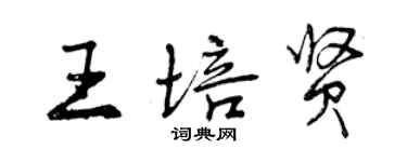 曾庆福王培贤行书个性签名怎么写