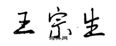 曾庆福王宗生行书个性签名怎么写