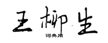 曾庆福王柳生行书个性签名怎么写