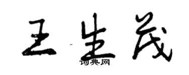 曾庆福王生茂行书个性签名怎么写