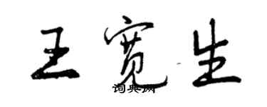 曾庆福王宽生行书个性签名怎么写