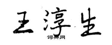 曾庆福王淳生行书个性签名怎么写