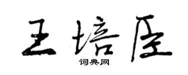 曾庆福王培臣行书个性签名怎么写