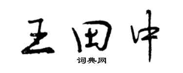 曾庆福王田中行书个性签名怎么写