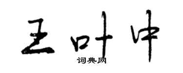 曾庆福王叶中行书个性签名怎么写