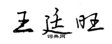 曾庆福王廷旺行书个性签名怎么写