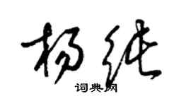 梁锦英杨纯草书个性签名怎么写