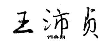曾庆福王沛贞行书个性签名怎么写