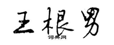 曾庆福王根男行书个性签名怎么写