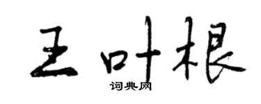 曾庆福王叶根行书个性签名怎么写