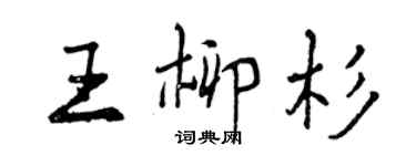 曾庆福王柳杉行书个性签名怎么写
