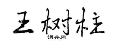 曾庆福王树柱行书个性签名怎么写