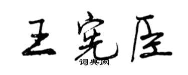 曾庆福王宪臣行书个性签名怎么写