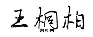 曾庆福王桐柏行书个性签名怎么写