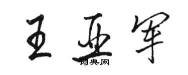 骆恒光王亚军行书个性签名怎么写