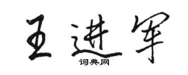 骆恒光王进军行书个性签名怎么写